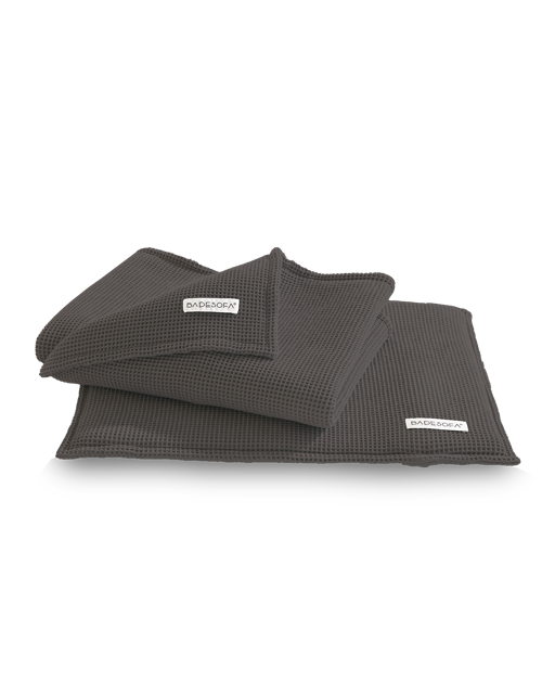 Saunasitzkissen und Saunatuch in Mocha