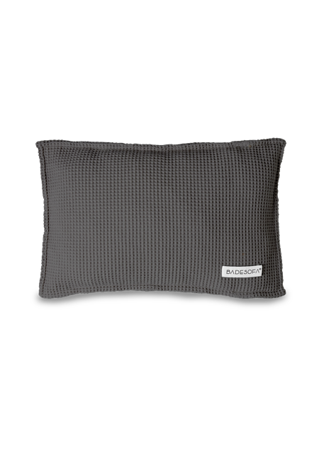 Kopfkissen für die Sauna mit Füllung aus Zirbenspänen in  Anthrazit 