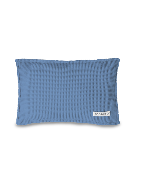 Kopfkissen für die Sauna mit Füllung aus Zirbenspänen in  Blau 