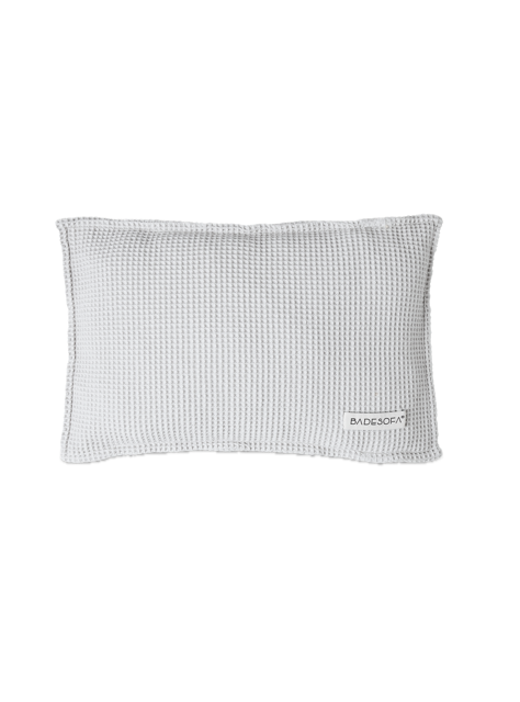 Kopfkissen für die Sauna mit Füllung aus Zirbenspänen in  Hellgrau 