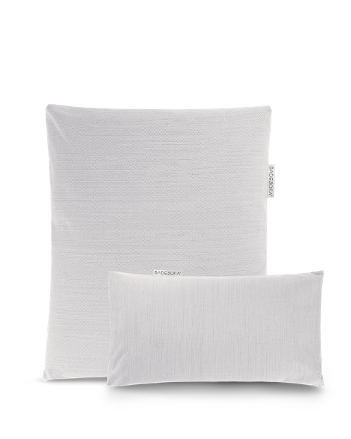 Badesofa Rückenkissen Größe Large und Fusskissen in Cloud (Hellgrau) 